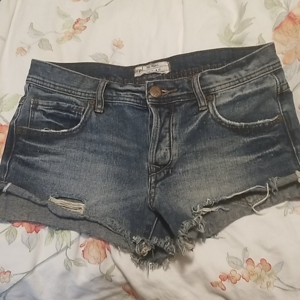 Free people denim shorts